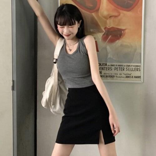 Casual Small V Neck Tank Tops Women Summer Sexy Solid Color Camis Tops Sleeveless Shirt