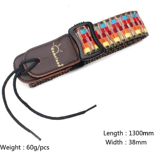 Durable Strap Strap with Leather End for Random Electric Acoustic Guitar Bass