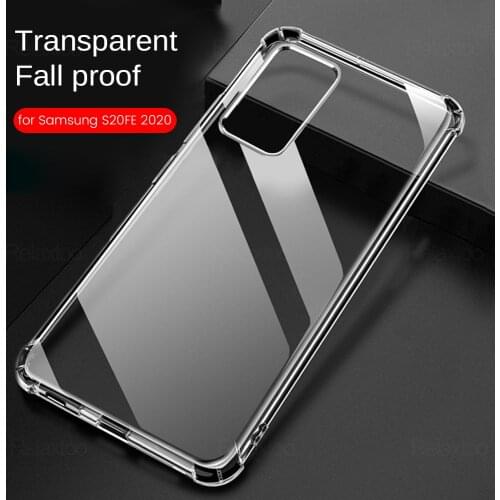 Airbag anti-fall protective case for samsung galaxy s20 s21 plus ultra s 21 20 fe s20fe clear soft tpu silicone shockproof coque