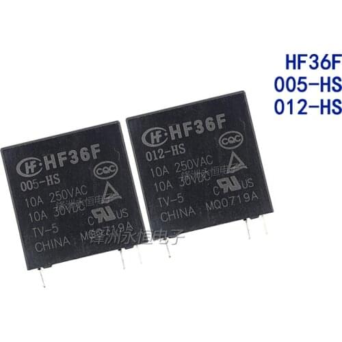 2PCS/LOT Relay JZC-36F HF36F-005 012 024-HS 10A 4PIN