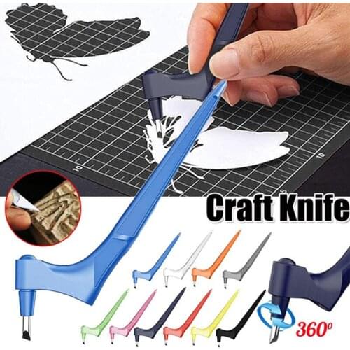 Craft Cutting Tools Paper Knife Cutting Tool Hand-held Carving Knife 360 Degree Rotating Utility Knife DIY Wear-Resisting Tool