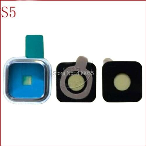 Silver/Gold New Ymitn Housing New Back Camera Glass Lens Cover Case for Samsung Galaxy S5 SV I9600 G900 Free Shipping