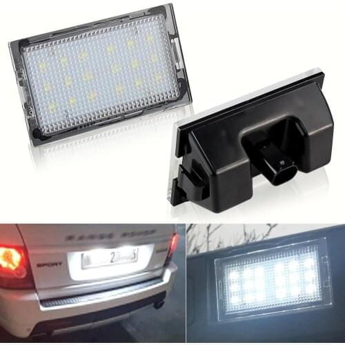 LED 12V Car License Plate Light For Land Rover Discovery 3 4 LR3 LR4 Freelander 2 LR2 Range Rover Sport Number Plate Lamp