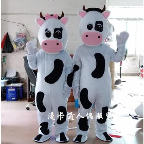 High Quality Hot Sale Cow Mascot Costume Adult Size Halloween Christmas Birthday Party Performance Costume Fancy Dress