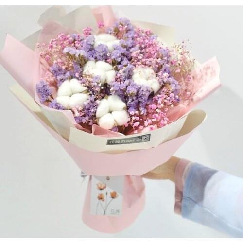 10pcs/Bunch Natural Immortal Cotton Dried Flower Home Decoration Garden Decoration Fall Decor Wedding Home Decor