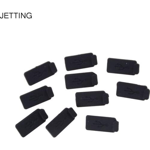 10pcs PC Laptop USB Plug Cover Stopper Soft Dust Cap USB 2.0 3.0 Interface Prevent Rust Dust Plug Black Silicone