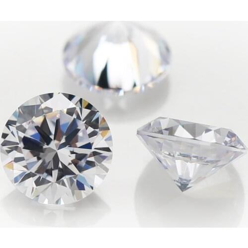 1000PCS 0.7mm~3.0mm Round Shape Loose CZ Stone White Zirconia Synthetic Stone AAAAA Quality For Jewelry