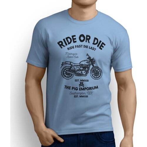 2019 Summer Brand MenS Homme Brand Clothing For Men Ride Or Die British Motorcycle Street Twin Inspired Motorcycle Artbrand Tsh
