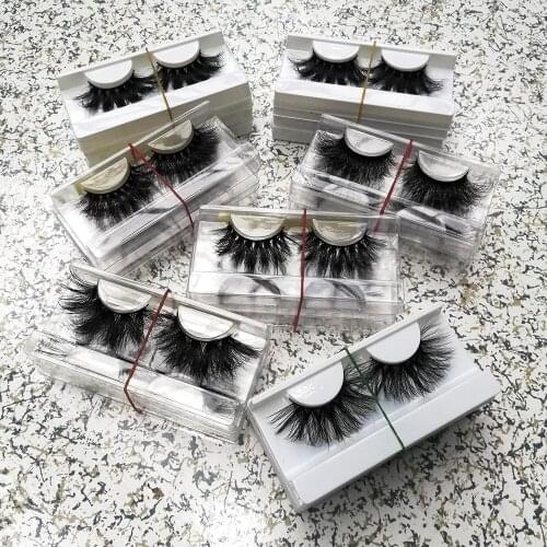 25mm Mink Eyelashes Bulk 3D Mink Lashes 6D Long Curly Eyelash False Mink Eyelashes Wholesale Makeup
