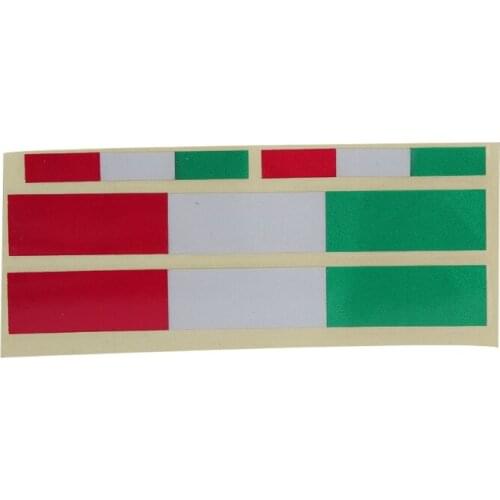 3 Pcs Reflective Vinyl Italy Flag Sticker Motocycle Car Decals