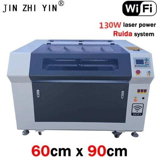 6090 130W CO2 jewelry laser wood engraving machine wood With Ruida system High configuration Support Wifi laser engraver
