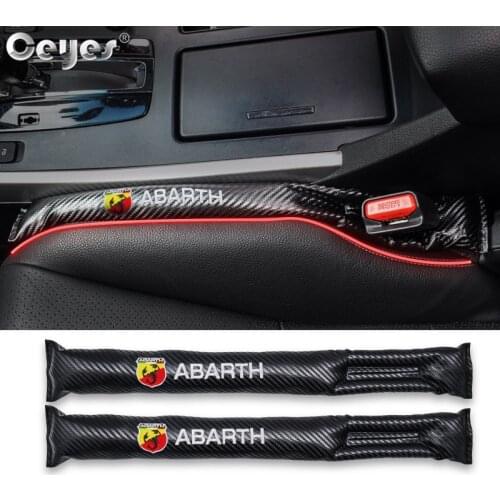 Ceyes Car Styling Accessories Seat Pad Gap Filler Leakproof Strip Interior Sticker For Fiat Viaggio Abarth Punto 124 125 500 2pc