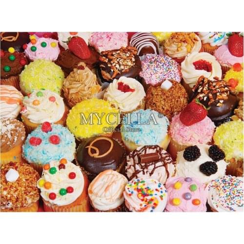 5d Diy Diamond Painting Yummy Cupcakes Diamond Embroidery Full Drill Needlework Rhinestone Mosaic Picture Wall Stickers Gift