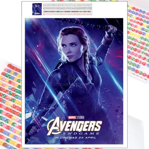 Diamond Painting Marvel Avengers Black Widow 5D DIY Assassin Cross Stitch Square Round Embroidery Mosaic Home Decor Handmade