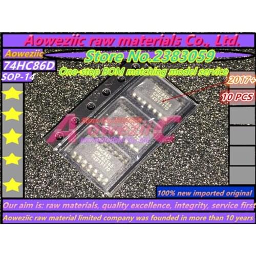 Aoweziic 2017+ 100% new imported original 74HC86D SOP-14 2 input terminal four XOR gate