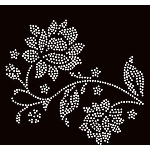 Free shipping Curtain and Cushion Flower 13 Round Rhinestone Transfer