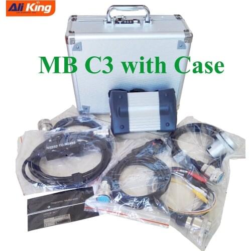 2020 Best Quality MB star diagnosis Mb Star C3 Red port obd2 Diagnostic Tool MB C3 With Software 2020.09 HDD plus Aluminum Case