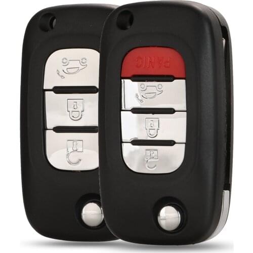 Jingyuqin 3/4 Buttons Remote Car Key Shell Case Cover Fob For Mercedes Benz Smart Fortwo 453 Forfour 2015 2016 2017 Folding Key