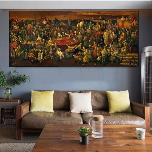 Famous Painting Divine Comedy Oil Painting Canvas Painting Posters Prints Cuadros Wall Art for Living Room Home Decor (No Frame)