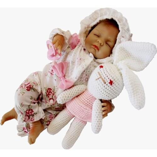 45cm Reborn Baby Doll Soft Silicone Sleeping Bebe Dolls for Kids Playmates Play House Toy Children New Year Birthday Gifts