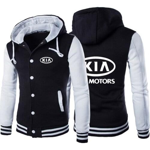 Kia Motors 2021 Spring Autumn Print High Street Casual Sport Comfortable Harajuku Baseball Uniform Jacket Coat Hooded Hoodies