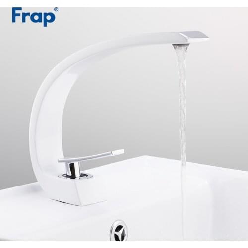 Frap Modern Faucets For Bathroom Brass Mixer Taps Elegant Sink Mixer Arc Basin Faucet hot and cold water Torneira Robinet Y10124