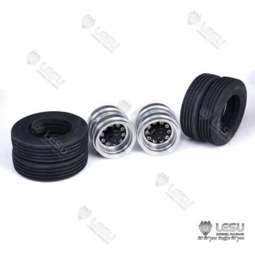 Metal Hub Dual Wheel for 1/14 LESU A0001 Trailer RC Tractor Truck DIY Model Car TAMIYA