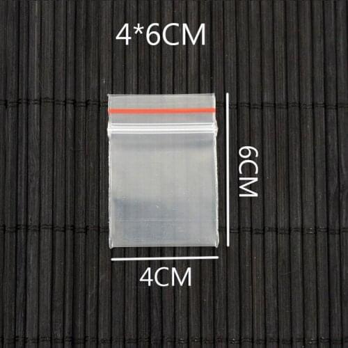 Mini Size 4x6cm Wholesale Clear Self Seal Plastic Bags Pe Bags 100pcs/lot