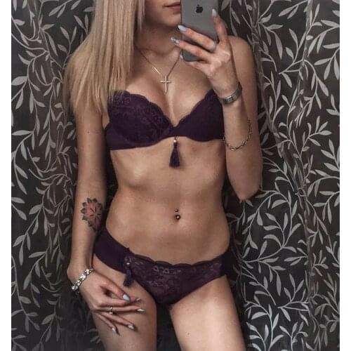 Yomrzl new arrival summer sexy lace womens bra and brief set push up bra set gauze underwear set sexy lingerie A017