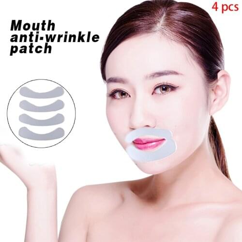 4 Pcs Silicone Lip Anti-Wrinkle Patches For Lip & Smile Wrinkles Stickers Pads