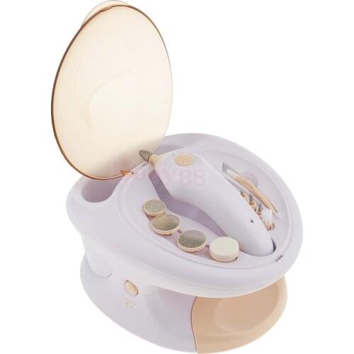 Professional Electric Nail Art Tips Polisher Files Drill Pen Manicure Machine Set Predicure Grinding Bits with Polish Air Dryer