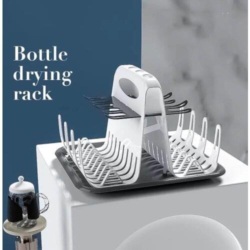 Baby Bottle Drying Rack with Tray Infant Feeding Milk Bottles Drainer Baby Bottle Holder Drainer BPA Free Deluxe Dry Station