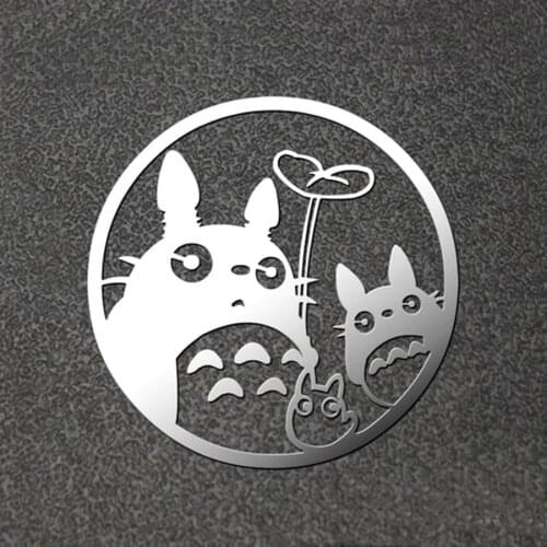 Anime My Neighbor Totoro Cartoon Sticker Luxury Mobile Phone Laptop Sticker Car Motorcycle Decal DIY 3D Metal Stickers