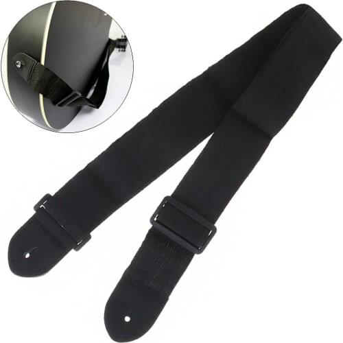 68CM-124CM Guitar Strap Universal Adjustable Nylon Guitar Strap Folk Wooden with PU Leather Ends for Guitar Player
