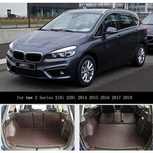 Fiber leather car trunk mat for bmw 2 Series 218i 220i 2014 2015 2016 2017 2018 F45 F46 car accessories
