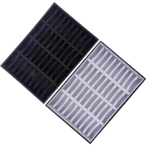 Jewelry Necklace Showcase Cuff Bangle Bracelet Display Tray 40 Slots Insert