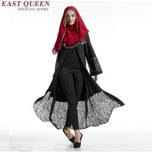 2019 Summer new islamic clothing for women muslim clothes islamic dress hijab patchwork lace muslim women clothing NN0269 HQ