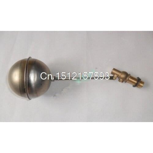 1) 4" 100mm Ball DN15 1/2"BSP Male Stainless Steel Water Boiler Machine Float Valve Level Switch Hi-Temp Screw Length 25/40/60mm