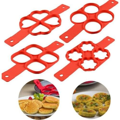 1Pc Pancake Maker Nonstick Cooking Tool Round Heart Pancake Maker Egg Cooker Pan Flip Cake Eggs Mold Kitchen Baking Accessories
