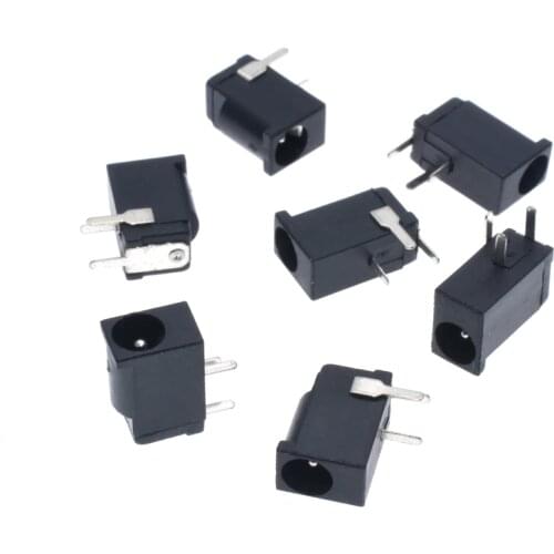 100PCS dc power jack socket connector dc002 3.5*1.35mm panel mount 3.5X1.35MM FEMALE DC-002