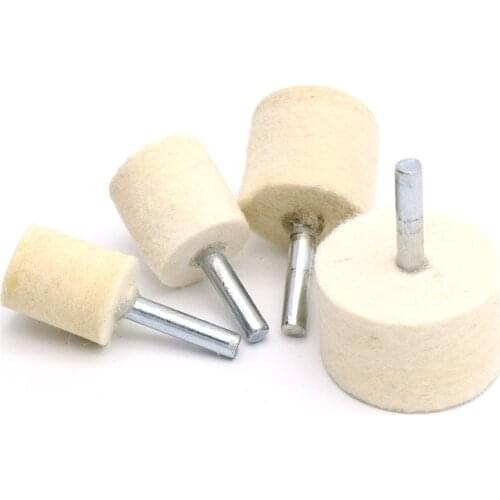 5-10pc Wool Felt Buffing Wheel OD 3-18 mm grinding head 3/2.35mm Shank Polishing electrical Abrasive tools Accessories