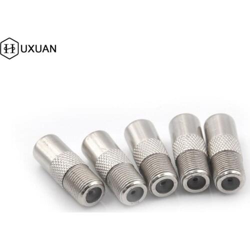 5pcs/lot STB quick plug RF Coax F Female to RF Male Connector TV Antenna Coaxial Connector