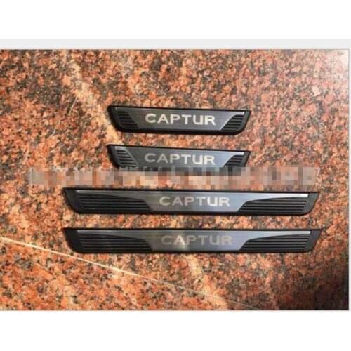 For Accessories Renault Captur 2018 Door Sill Scuff Plate Door Sills Guard Protector Car Sticker Car Styling 2017 2016 2014-2019