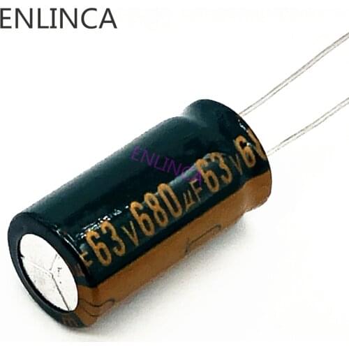 30pcs/lot T31 high frequency low impedance 63v 680UF aluminum electrolytic capacitor size 13*25 680UF 63v 20