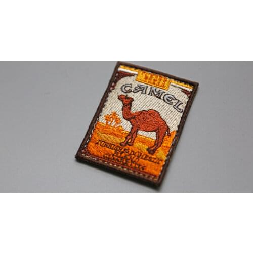 Camel personality Velcro patch embroidered chapter backpack Velcro patch