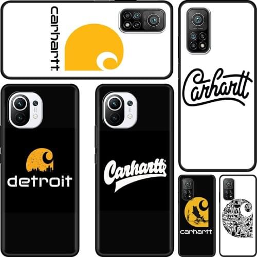 Famous brand carhartts Cell Phone Case for Xiaomi Mi Poco X3 NFC M3 F1 10T 9T Pro Note 10 A2 8 11 Lite 5G TPU Black Cover Coque
