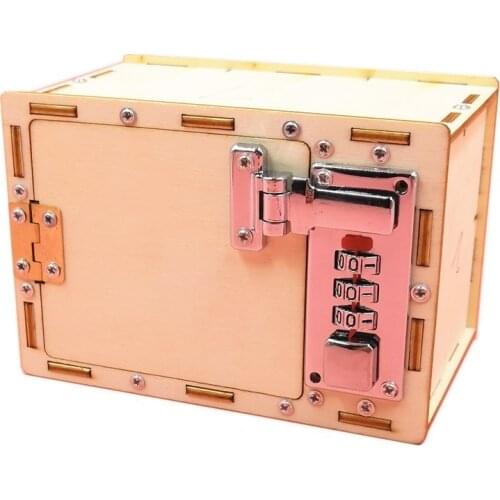 1Pcs Creative Technology Wooden Gizmo DIY Mechanical Lock Home Storage Box Password Box Student Educational Equipment Toy
