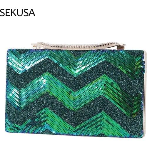 Elegant Women Long Evening Bags and Clutches Formal Dinner Crystal Clutch Purses Bridal Rhinestones Handbags