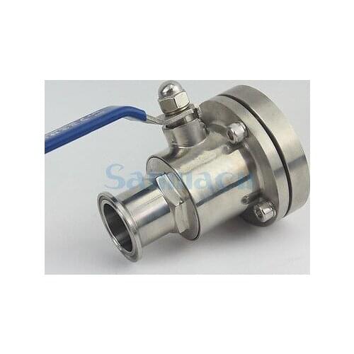 3/4" 1" 2" SUS304 Stainless Steel Sanitary Tri Clamp Tank Bottom Ball Valve For Homebrew