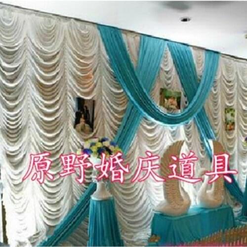 2017 waterfall wedding backdrops ,wedding stage drape color can be customed